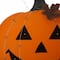 Glitzhome® 30" Orange Lighted Metal Halloween Pumpkin Yard Stake